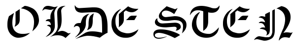 Olde Stencil font preview